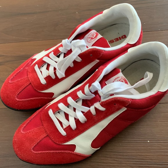 diesel red sneakers